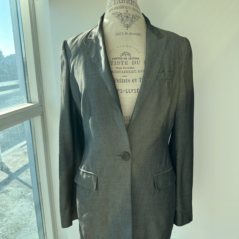 Burberry Gray Long Blazer